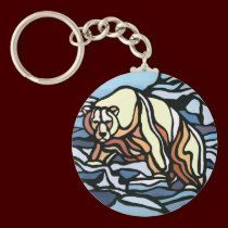 Tribal Bear Art Key Chain First Nations Bear Gifts keychains