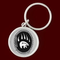Tribal Bear Art Key Chain First Nations Bear Gifts keychains