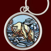 Tribal Bear Art Key Chain First Nations Bear Gifts keychains