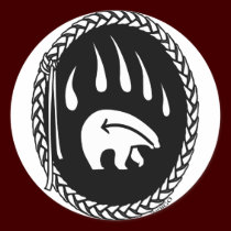 Tribal Bear Art Stickers First Nations Bear Gifts stickers