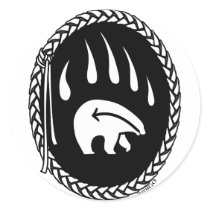 Tribal Bear Art Stickers First Nations Bear Gifts
