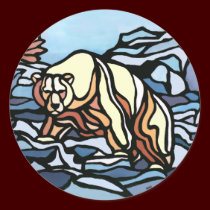 Tribal Bear Art Stickers First Nations Bear Gifts stickers