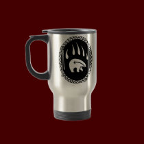 Tribal Bear Art Travel Mug First Nations Bear Cup mugs