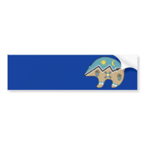 Tribal  Bear Design Bumper Sticker