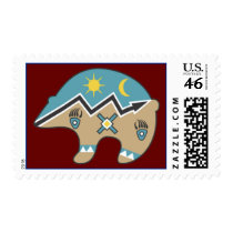 Tribal Bear Postage Stamps