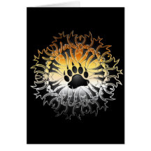 Tribal Bear Pride Paw Card