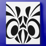 TRIBAL BIRD MASK GRAPHIC BLACK WHITE LOGO plaques