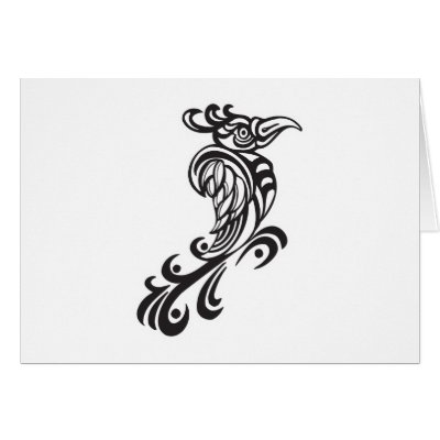 Tattoo Designs Cards. Tribal Bird Tattoo Design