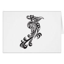 Tribal Bird Tattoo Design cards