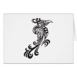 Tribal Bird Tattoo Design cards