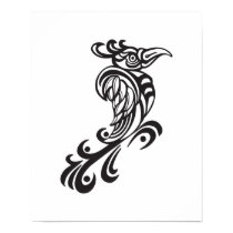 Tribal Bird Tattoo Design posters