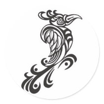 Tribal Bird Tattoo Design stickers