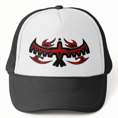 Tribal Bird Wings Truckers Hat