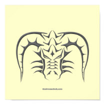 Tribal Black Dragon Head posters
