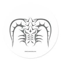 Tribal Black Dragon Head stickers
