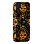 Tribal Blue Batik Custom Name iPhone4 Case-Mate Iphone 4 Cases