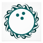 tribal bowling ball personalized invitation