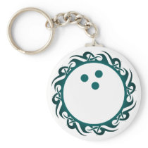 tribal bowling keychain