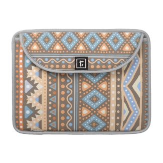 Tribal brown Ethnic pattern Macbook Pro Sleeve