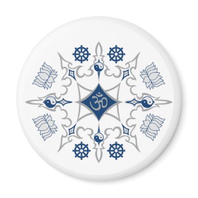 Tribal Buddhist Symbols Fridge Magnets by BuddhaGifts