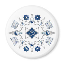Tribal Buddhist Symbols magnets by BuddhaGifts Tribal Buddhist Symbols magnets