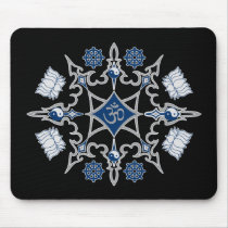 Tribal Buddhist Symbols Mousepad