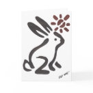 tribal bunny, sepia cards