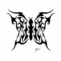 Tribal Butterfly 1 t-shirts by Tattees Tribal Butterfly 1 t-shirts