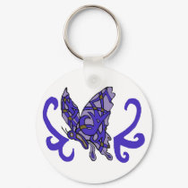 Tribal butterfly key chain keychains