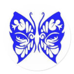 TRIBAL BUTTERFLY ROUND STICKERS