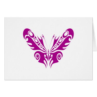 Tattoo Designs Cards. Tribal Butterfly Tattoo Design