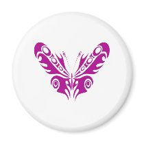 Tribal Butterfly Tattoo Design Refrigerator Magnets