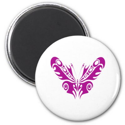 Tribal Butterfly Tattoo Design Refrigerator Magnet by doonidesigns. Be funky with this cool wicked tattoo inspired art design