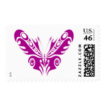 Tribal Butterfly Tattoo Design postage