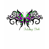 Tribal Butterfly t-shirts by felonyinktats Tribal Butterfly t-shirts