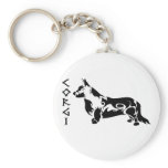 Tribal Cardigan Welsh Corgi Art Keychains