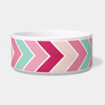 Tribal chevron zigzag stripes zig zag pattern chic dog food bowl