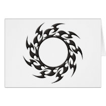 Tribal Circle Tattoo Greeting Card