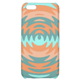 Tribal Coral Aqua Saw Blade Ripples Waves iPhone 5C Cover