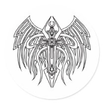 Tribal Cross 1 stickers by Joee3030 Tribal Cross 1 stickers