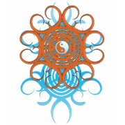 Tribal Curls Yin Yang Shirt by webgrrl