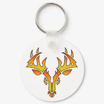 Tribal Deer (fire) keychain