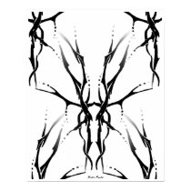 Tribal Deer Skull Tattoo by Flowstone Graphics posters