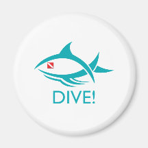Tribal Dive Fish Fridge Magnets