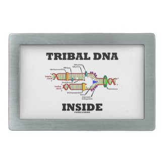 Tribal DNA Inside (DNA Replication) Rectangular Belt Buckle