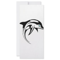 Tribal Dolphin Art #028 rack cards by Mustang_Lady Tribal Dolphin Art #028 rack cards