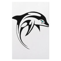 Tribal Dolphin Art #028 stationery by Mustang_Lady Tribal Dolphin Art #028 stationery