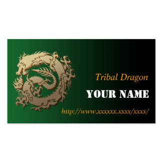 Tribal dragon business card templates