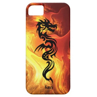 Tribal Dragon in Flames iPhone 5 Cover
