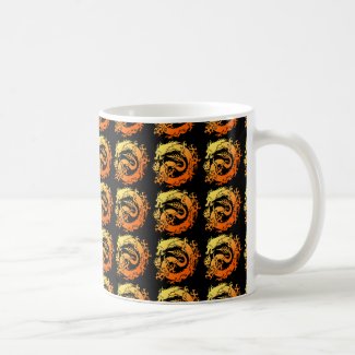 Tribal dragon mug